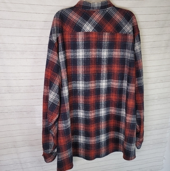 ASCEND PLAID FLANNEL BUTTON DOWN SHIRT SHACKET, SZ XXL - Picture 8 of 9